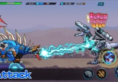 恐龙机器人对战僵尸免广告版：战斗画面非常震撼，带来不一样的战斗乐趣！